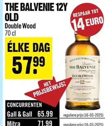 Dirck 3 The Balvenie 12 Years 70 cl aanbieding