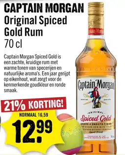 Dirck 3 Captain Morgan Spiced Gold 70 cl aanbieding