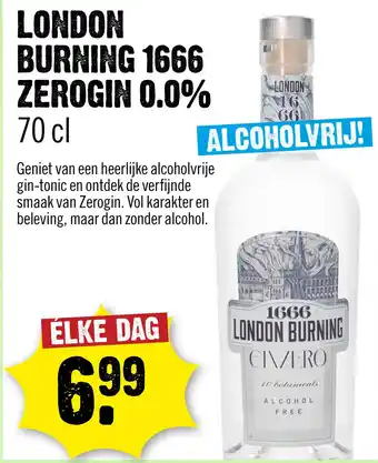 Dirck 3 London Burning 1666 Zerogin 0.0% 70 cl aanbieding