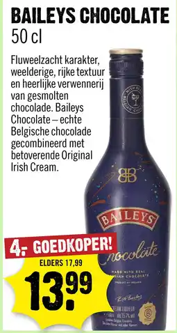 Dirck 3 Baileys Belgian Chocolate 50 cl aanbieding