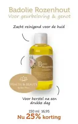 De Rode Pilaren Badolie Rozenhout aanbieding