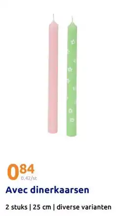 Action Avec dinerkaarsen aanbieding