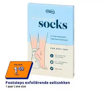 Action Footsteps exfoliërende eeltsokken aanbieding