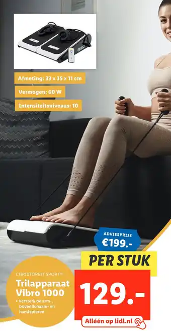 Lidl Christopeit Sport® Trilapparaat Vibro 1000 aanbieding