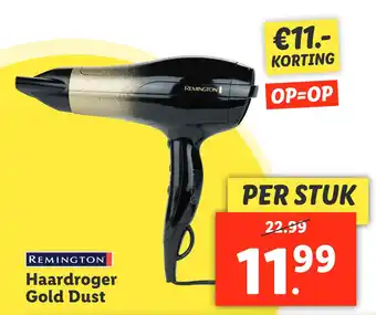 Lidl Remington Haardroger Gold Dust aanbieding