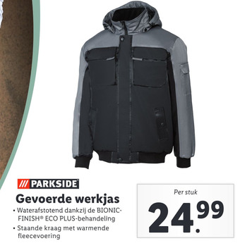 Lidl Parkside Gevoerde werkjas aanbieding