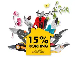 Bouwhof 15% Korting op alle snoeischaren aanbieding