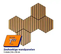 Action Zeshoekige wandpanelen aanbieding