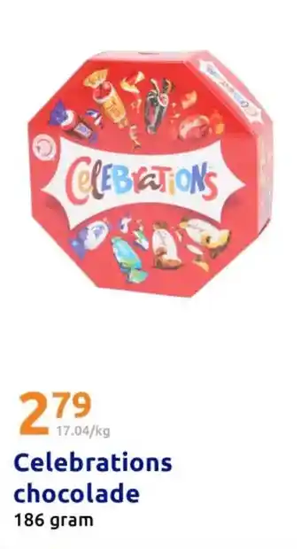 Action Celebrations chocolade aanbieding