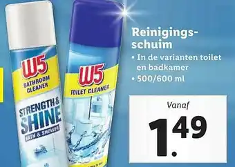 Lidl W5 Reinigingsschuim aanbieding