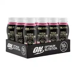 Joybuy Optimum Nutrition eiwitrijke shake aardbei 500 ml (12 flessen) aanbieding