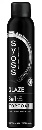 De Online Drogist Syoss Glaze 3-in-1 Topcoat Haarspray aanbieding