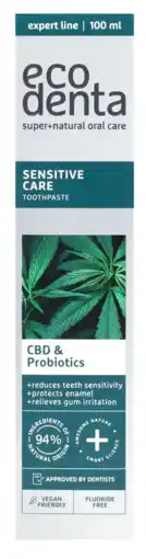 De Online Drogist Ecodenta Sensitive Care CBD & Probiotics Tandpasta aanbieding