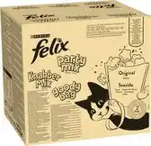 Bol.com Felix Party Mix - Kattensnacks - Kattensnoepjes - Original & Seaside - 16 x 60 g aanbieding