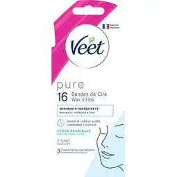 Etos Veet Pure Gezicht Hyppoallergene Koude Wasstrips 16 ST aanbieding