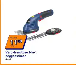 Action Varo draadloze 2-in-1 heggenschaar aanbieding