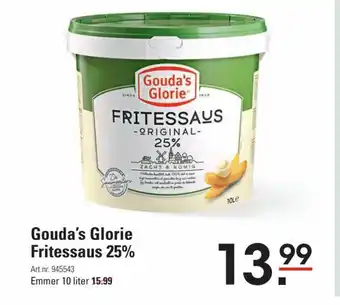 De Kweker Gouda's Glorie Fritessaus 25% Emmer 10 liter aanbieding