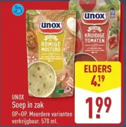 ALDI Unox Soep in zak aanbieding