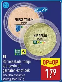 ALDI Borrelsalade tonijn, kip-pesto of garnalen-knoflook aanbieding