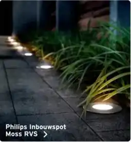 GAMMA Philips Inbouwspot Moss RVS aanbieding