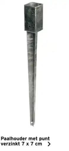 GAMMA Paalhouder met punt verzinkt aanbieding