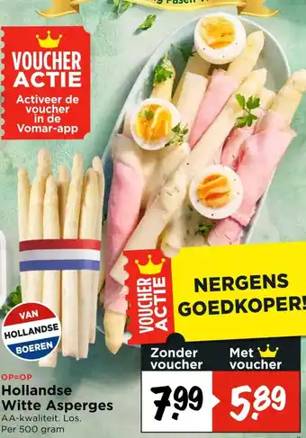 Vomar Voordeelmarkt Hollandse Witte Asperges aanbieding