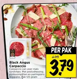 Vomar Voordeelmarkt Black Angus Carpaccio aanbieding