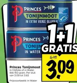 Vomar Voordeelmarkt Princes Tonijnmoot aanbieding