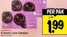 Vomar Voordeelmarkt G'woon Lava Cakejes aanbieding