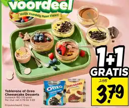 Vomar Voordeelmarkt Toblerone of Oreo Cheesecake Desserts aanbieding