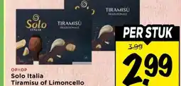 Vomar Voordeelmarkt Solo Italia Tiramisu of Limoncello aanbieding