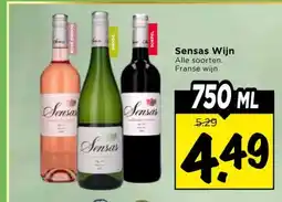 Vomar Voordeelmarkt Sensas Wijn aanbieding