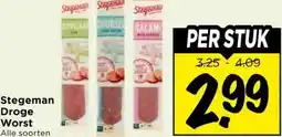 Vomar Voordeelmarkt Stegeman Droge Worst aanbieding