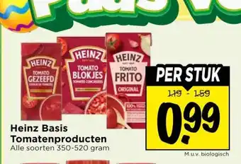 Vomar Voordeelmarkt Heinz Basis Tomatenproducten aanbieding