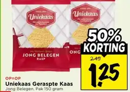 Vomar Voordeelmarkt Uniekaas Geraspte Kaas aanbieding