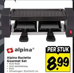 Vomar Voordeelmarkt Alpina Raclette Gourmet Set aanbieding