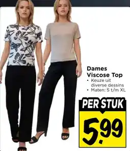 Vomar Voordeelmarkt Dames Viscose Top aanbieding