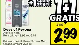 Vomar Voordeelmarkt Dove of Rexona aanbieding