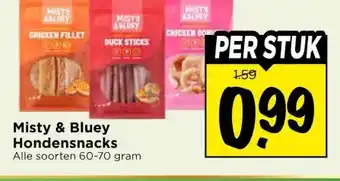 Vomar Voordeelmarkt Misty & Bluey Hondensnacks aanbieding