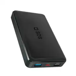 MediaMarkt Sbs 2xusb-a & 1xusb-c 10000mah 10w Powerbank Zwart aanbieding