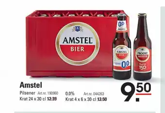 De Kweker Amstel Pilsener Krat 24 x 30 cl aanbieding