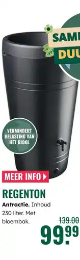 GroenRijk Regenton Antractie aanbieding