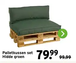 GAMMA Palletkussen set Hidde groen aanbieding