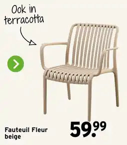 GAMMA Fauteuil Fleur beige aanbieding