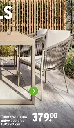 GAMMA Tuintafel Tulum polywood blad aanbieding