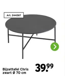 GAMMA Bijzettafel Chris zwart aanbieding