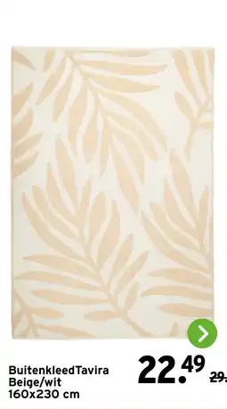 GAMMA BuitenkleedTavira Beige/wit aanbieding
