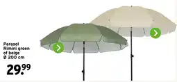 GAMMA Parasol Rimini groen of beige aanbieding