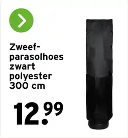 GAMMA Zweefparasolhoes zwart polyester aanbieding