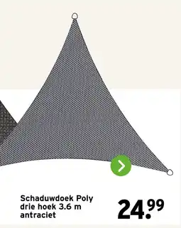 GAMMA Schaduwdoek Poly drie hoek aanbieding